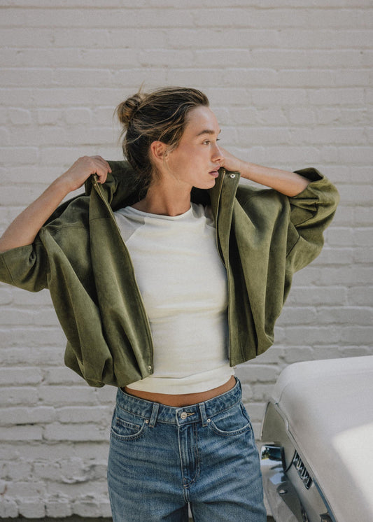 Veste bomber effet daim